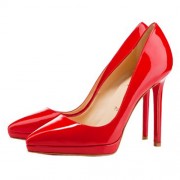 Replica Christian Louboutin Pigalle Plato 120mm Pumps Red Cheap Fake Shoes