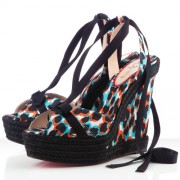 Replica Christian Louboutin Isabelle 140mm Wedges Blue Cheap Fake Shoes