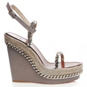 Replica Christian Louboutin Macarena 120mm Wedges Taupe Cheap Fake Shoes