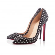 Replica Christian Louboutin Pigalle Spikes 120mm Pumps Black Cheap Fake Shoes