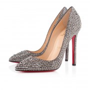 Replica Christian Louboutin Pigalle Strass 120mm Special Occasion Hematite Cheap Fake Shoes