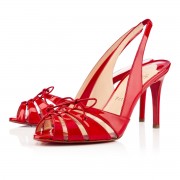 Replica Christian Louboutin Corsetica 80mm Sandals Red Cheap Fake Shoes