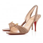 Replica Christian Louboutin Vanestic 80mm Sandals Taupe Cheap Fake Shoes