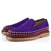 Replica Christian Louboutin Fredapoitiers Loafers Purple Cheap Fake Shoes