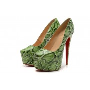 Replica Christian Louboutin Daffodile 160mm Platforms Green Cheap Fake Shoes