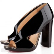 Replica Christian Louboutin Consigne 120mm Sandals Black Cheap Fake Shoes