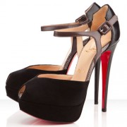 Replica Christian Louboutin No.299 140mm Sandals Black Cheap Fake Shoes