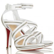 Replica Christian Louboutin Rodita 120mm Sandals White Cheap Fake Shoes