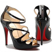 Replica Christian Louboutin Croisilleta 120mm Sandals Black Cheap Fake Shoes