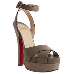 Replica Christian Louboutin Vivaeva 160mm Sandals Taupe Cheap Fake Shoes