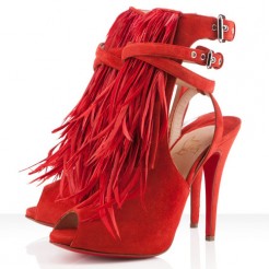 Replica Christian Louboutin Single Ita 120mm Sandals Red Cheap Fake Shoes