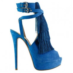 Replica Christian Louboutin Change Of The Guard 140mm Sandals Blue Cheap Fake Shoes