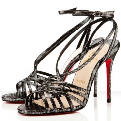 Replica Christian Louboutin Beverly 100mm Sandals Black Cheap Fake Shoes