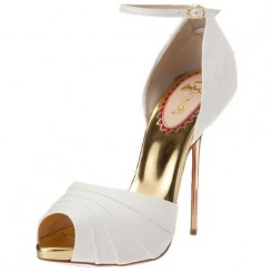 Replica Christian Louboutin Armadillo Bride 120mm Sandals White Cheap Fake Shoes