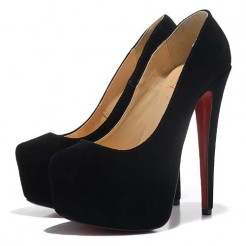 Replica Christian Louboutin Daffodile 160mm Platforms Black Cheap Fake Shoes