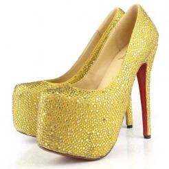 Replica Christian Louboutin Daffodile 160mm Platforms Canari Cheap Fake Shoes