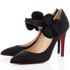 Replica Christian Louboutin Pensee 100mm Mary Jane Pumps Black Cheap Fake Shoes