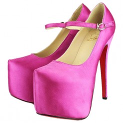 Replica Christian Louboutin Lady Daf 160mm Mary Jane Pumps Pink Cheap Fake Shoes
