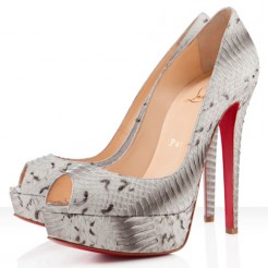 Replica Christian Louboutin Banana 140mm Peep Toe Pumps Roccia Cheap Fake Shoes