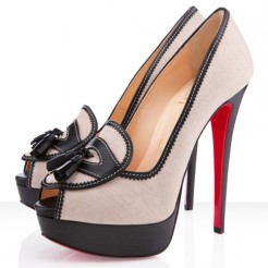 Replica Christian Louboutin Alta Campus 140mm Peep Toe Pumps Natural Cheap Fake Shoes