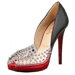 Replica Christian Louboutin Engin 120mm Peep Toe Pumps Black Cheap Fake Shoes