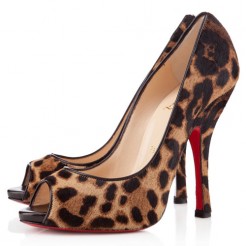 Replica Christian Louboutin Maryl 120mm Peep Toe Pumps Leopard Cheap Fake Shoes