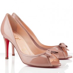 Replica Christian Louboutin Milady 80mm Peep Toe Pumps Nude Cheap Fake Shoes