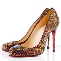 Replica Christian Louboutin Fifi Strass 100mm Special Occasion Volcano Cheap Fake Shoes