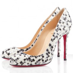 Replica Christian Louboutin Fifi 100mm Pumps White Cheap Fake Shoes