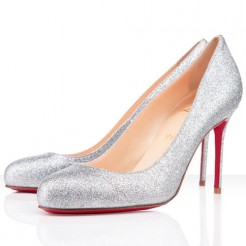 Replica Christian Louboutin Fifi 80mm Pumps Silver Cheap Fake Shoes