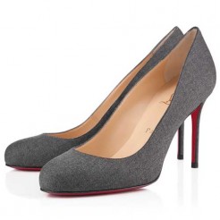 Replica Christian Louboutin Fifi 80mm Pumps Light Grey Cheap Fake Shoes