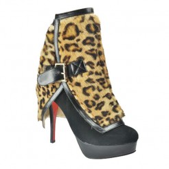 Replica Christian Louboutin Armony 140mm Ankle Boots Leopard Cheap Fake Shoes