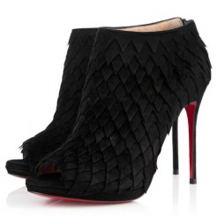 Replica Christian Louboutin Diplonana 120mm Ankle Boots Black Cheap Fake Shoes