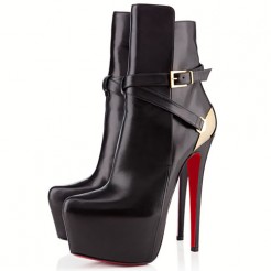 Replica Christian Louboutin Equestria 160mm Ankle Boots Black Cheap Fake Shoes