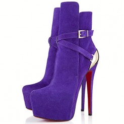 Replica Christian Louboutin Equestria 160mm Ankle Boots Parme Cheap Fake Shoes