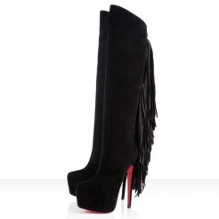 Replica Christian Louboutin Interlopa 160mm Boots Black Cheap Fake Shoes