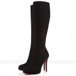 Replica Christian Louboutin New Simple Botta 120mm Boots Black Cheap Fake Shoes