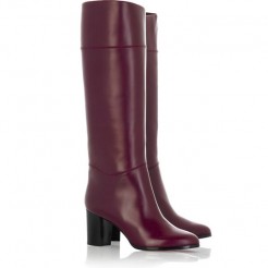 Replica Christian Louboutin Tuba 80mm Boots Claret Cheap Fake Shoes