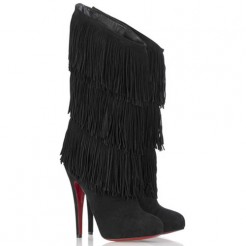 Replica Christian Louboutin Forever Tina 140mm Boots Black Cheap Fake Shoes