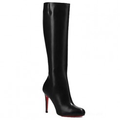 Replica Christian Louboutin Simple Botta 100mm Boots Black Cheap Fake Shoes