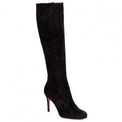 Replica Christian Louboutin Simple Botta 100mm Boots Black Cheap Fake Shoes