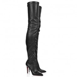 Replica Christian Louboutin Lili 100mm Boots Black Cheap Fake Shoes