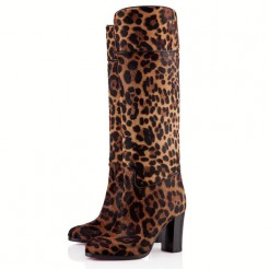 Replica Christian Louboutin Dartata 80mm Boots Leopard Cheap Fake Shoes