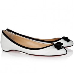 Replica Christian Louboutin Balinodono Ballerinas White Cheap Fake Shoes