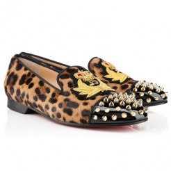 Replica Christian Louboutin Intern Loafers Leopard Cheap Fake Shoes