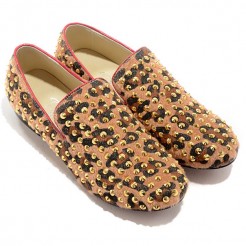 Replica Christian Louboutin Alfredo Loafers Leopard Cheap Fake Shoes