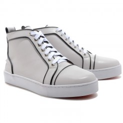 Replica Christian Louboutin Louis Jeweled Sneakers White Cheap Fake Shoes