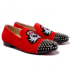 Replica Christian Louboutin Harvanana Loafers Red Cheap Fake Shoes