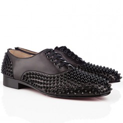 Replica Christian Louboutin Freddy Loafers Black Cheap Fake Shoes