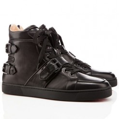 Replica Christian Louboutin Spacer Sneakers Black Cheap Fake Shoes